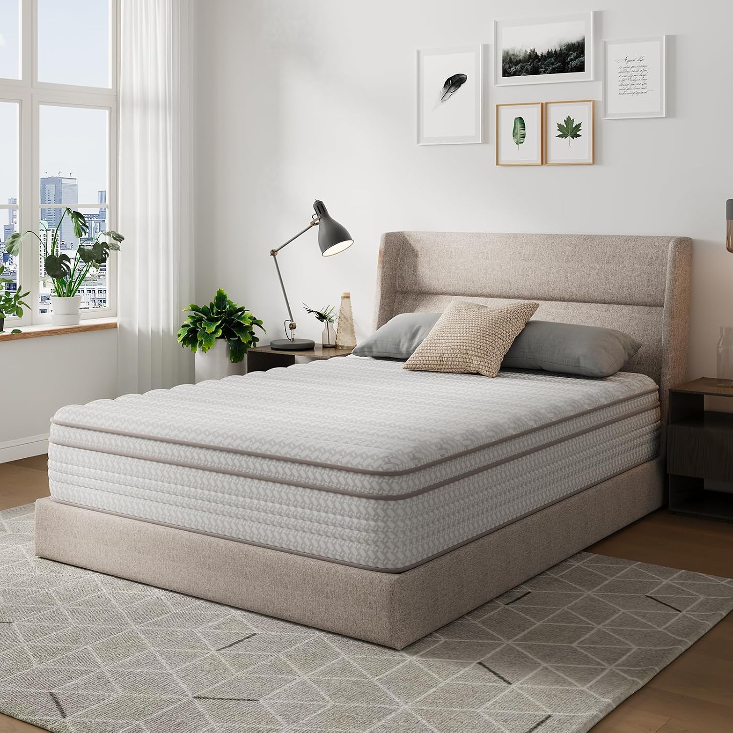 Memory Foam Mattress In A Box Queen - 12 İnç, Queen Boyutu, Yaylı İç