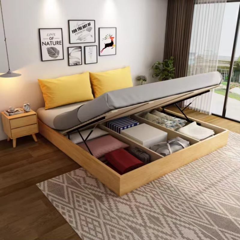 Gas Lift Storage Bed Hydraulic - Modern, Şık Tatami Yatak Çerçevesi, Gazlı