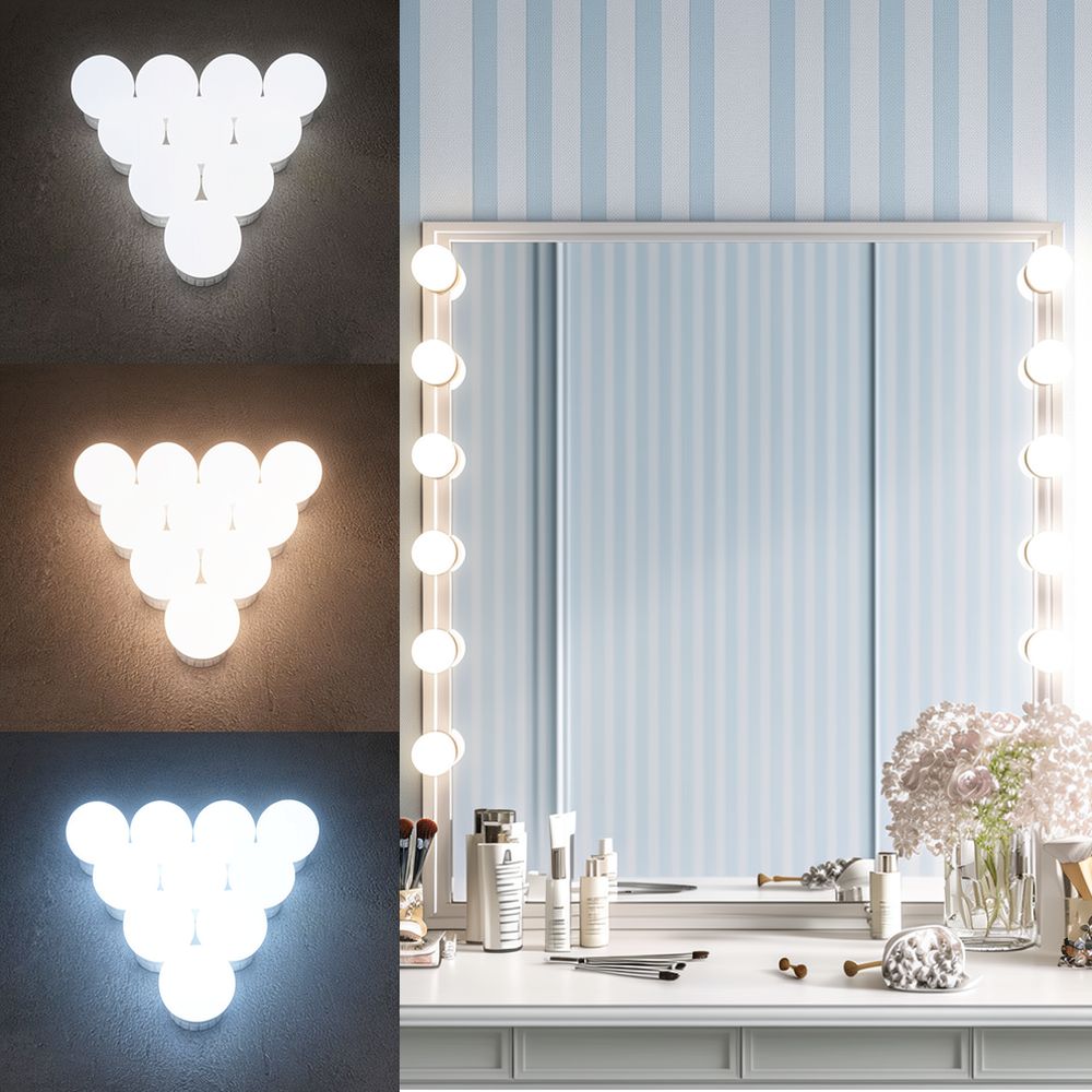 Kısılabilir LED Hollywood Maky - Dressing Table Vanity With Lighted Mirror incelemesi ve fiyatı