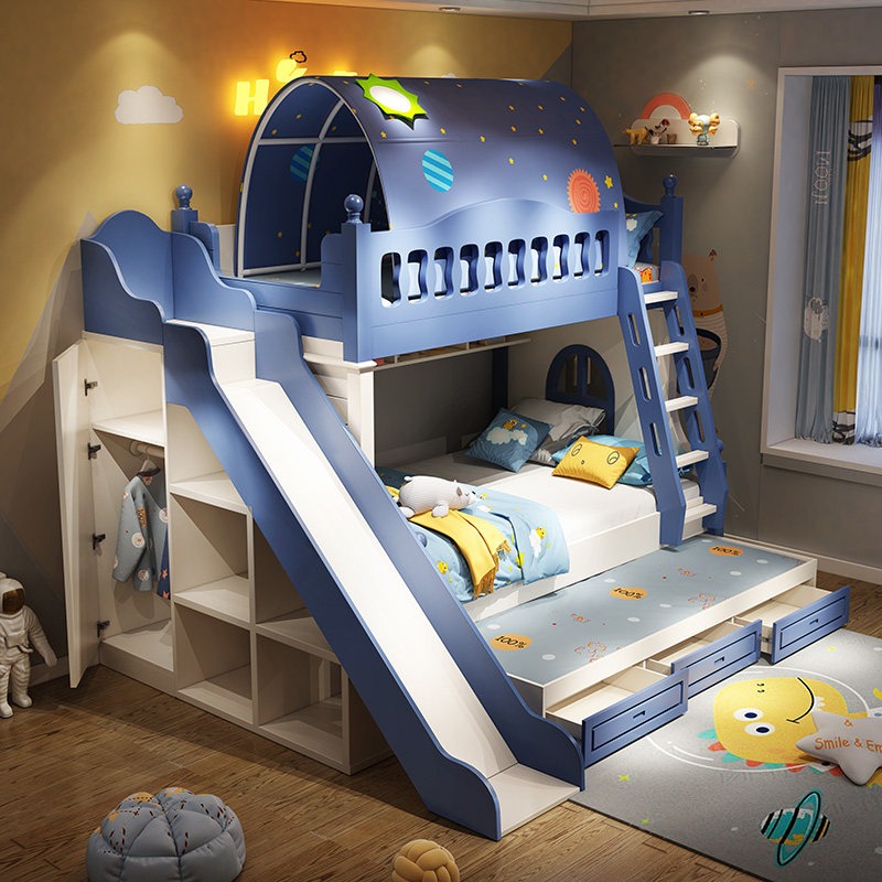Çocuk Yatağı Yükseltilip Alçal - Bunk Bed With Stairs And Slide incelemesi ve fiyatı