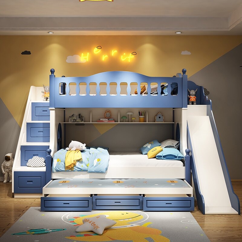 Çocuk Yatağı Yükseltilip Alçal - Bunk Bed With Stairs And Slide incelemesi ve fiyatı