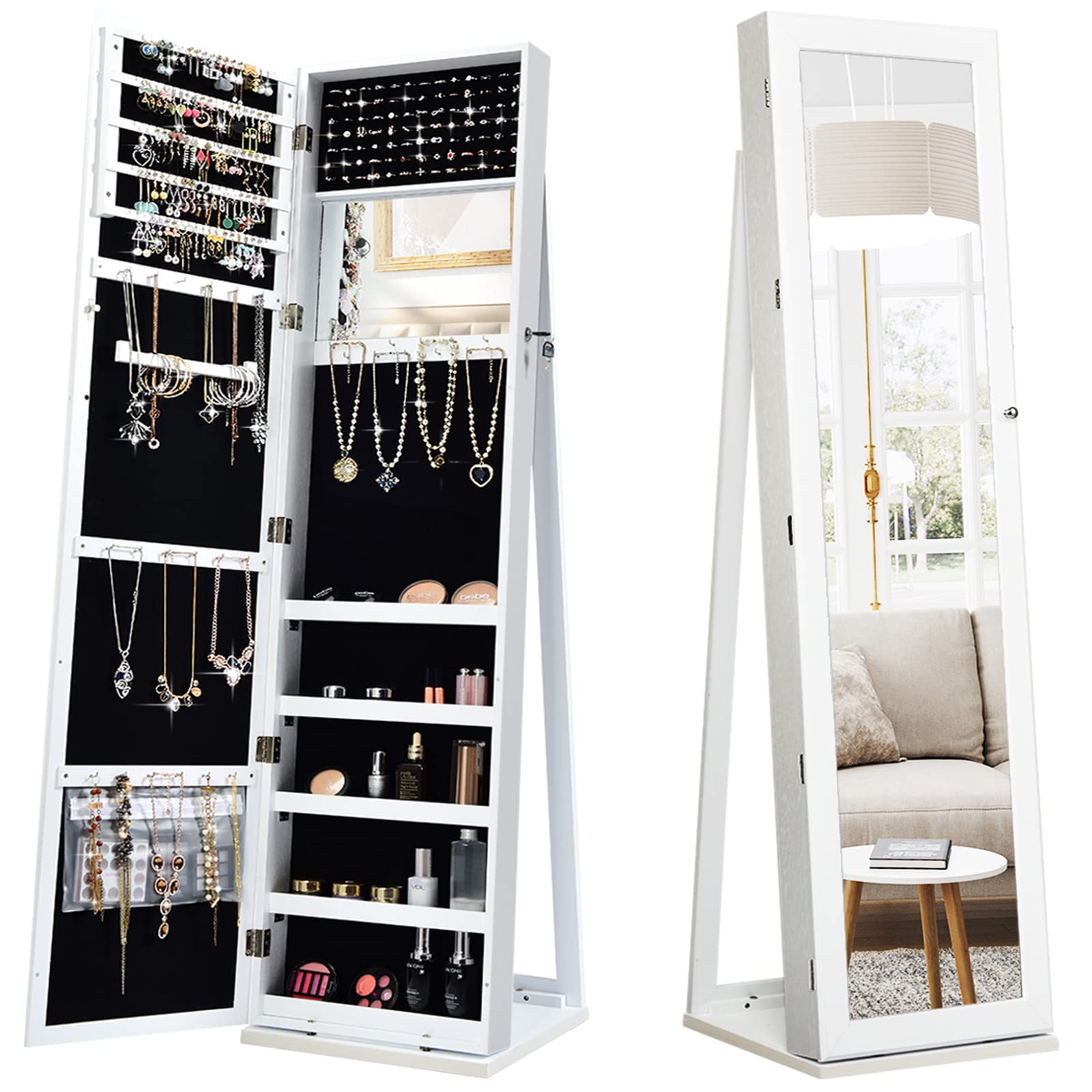 Tam Boy Aynalı, Kilitlenebilir - Full Length Mirror Jewelry Armoire incelemesi ve fiyatı